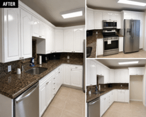 Kitchen cabinets refinishing completed in Broward Council