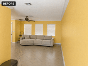 Before interior painting and flooring installation IN Delray Beach