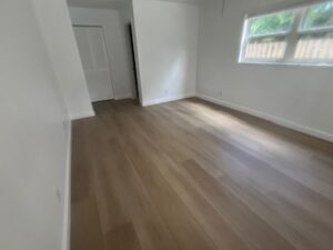 Completed vinyl flooring install installation project in Delray Beach, Florida by American elite painting & restoration