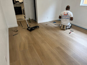 Complete luxury final floor installation in residential Delray Beach, Florida