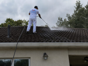 Professional roof pressure washing service in Broward County by American elite painting & restoration