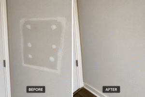 After drywall repair and interior wall restoration project in Broward County Florida