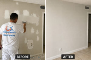Drywall repair and interior painting in Broward County by American Elite Painting & Restorstion